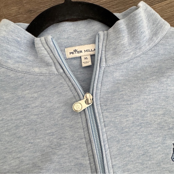 Peter Millar Sky Blue Zip-Up Sweater - Picture 7 of 8